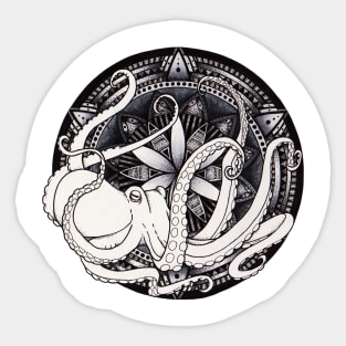 Ollie the Octopus Mandala Sticker